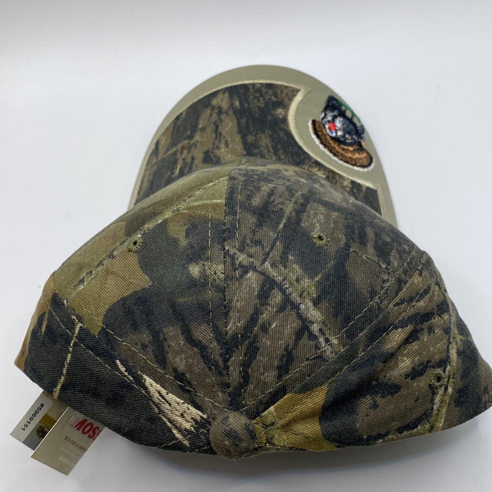 Men’s Mossy Oak Adjustable Baseball Cap, Embroidered Turkey On Bill Of Cap. - Picture 3 of 8